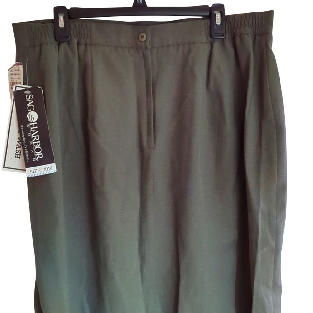 NWT Sag Harbor 20W Olive/Dark Green Skirt [0167]